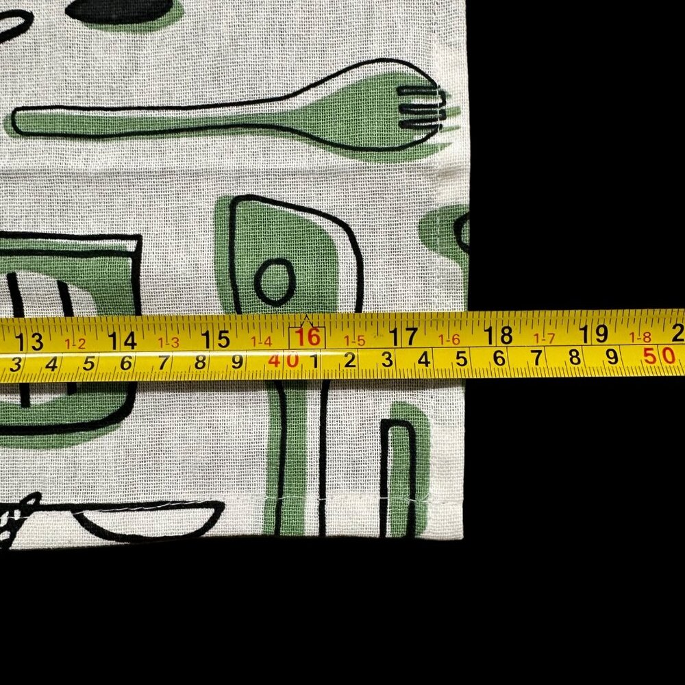 Kitschy Kitchen Dish Towels Green Black White Hanging Loop IKEA Rinnig Cotton - Picture 8 of 8